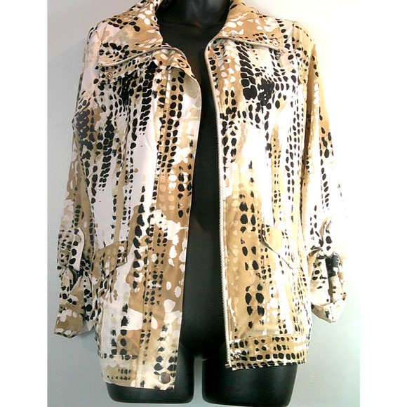 Laura Ashley Women's Small Full Zip, Button-down Jacket Blazer Roll up Sleeves - Picture 1 of 9